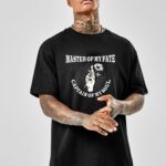 Master Of My Fate  Baskılı Oversize Tişört