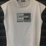Erkek Future Baskılı Beyaz Oversize Sıfır Kol T-shirt – Street Style Yazlık Kolsuz Tshirt