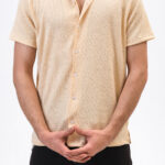 Bürümcük Kumaş Normal Kalıp Kısa Kollu Gömlek