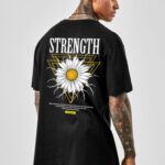 Papatya  Baskılı Oversize Tişört