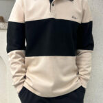 Yakalı Uzun Kollu Double Kumaş Sweatshirt