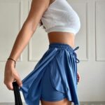 Bol Kesim Içi Taytlı Spor Şort Etek