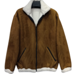 Süet Lamineli Over Loose İçi Pelüş Ceket