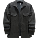 Scuba Süet Kumaş Çift Cep Kapaklı Uzunkol Gömlek