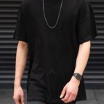 Erkek Siyah Basic Oversize Tişört – %100 Pamuk Yazlık Düz T-shirt