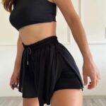 Bol Kesim Içi Taytlı Spor Şort Etek